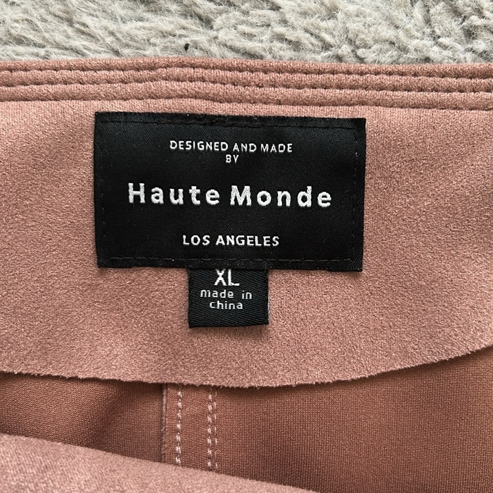 Haute Monde Women's Pink Suede Jacket size XL - Picture 6 of 9